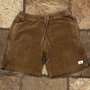 Men's Katin medium/small Brown Corduroy Drawstring Shorts